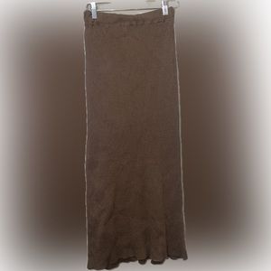 Cotton On Brown Ribbed Maxi Skirt